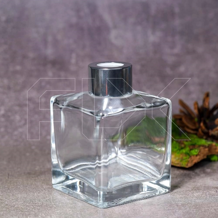Флакон для аромадиффузора, 140мл, квадрат (серебристый) 0_D002-140-SILVER