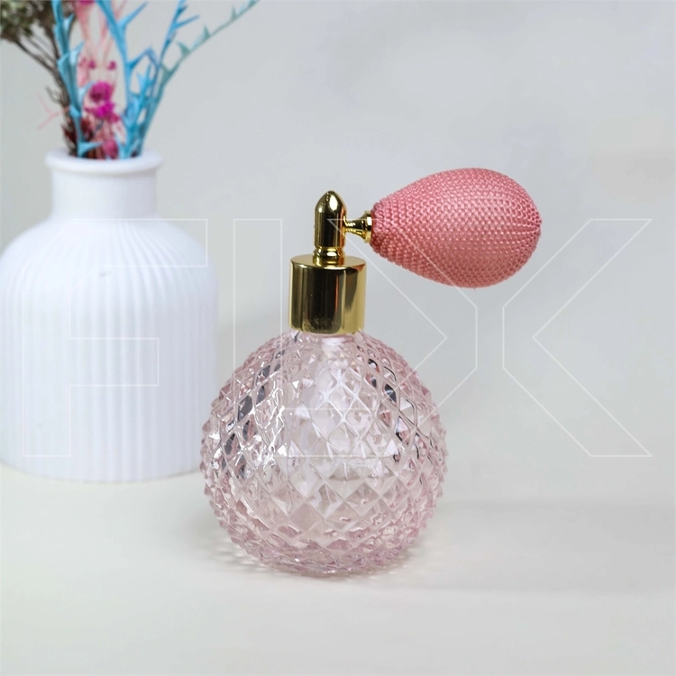 Атомайзер стеклянный с грушей, розовое стекло, 100мл 0_S150-100 PINK