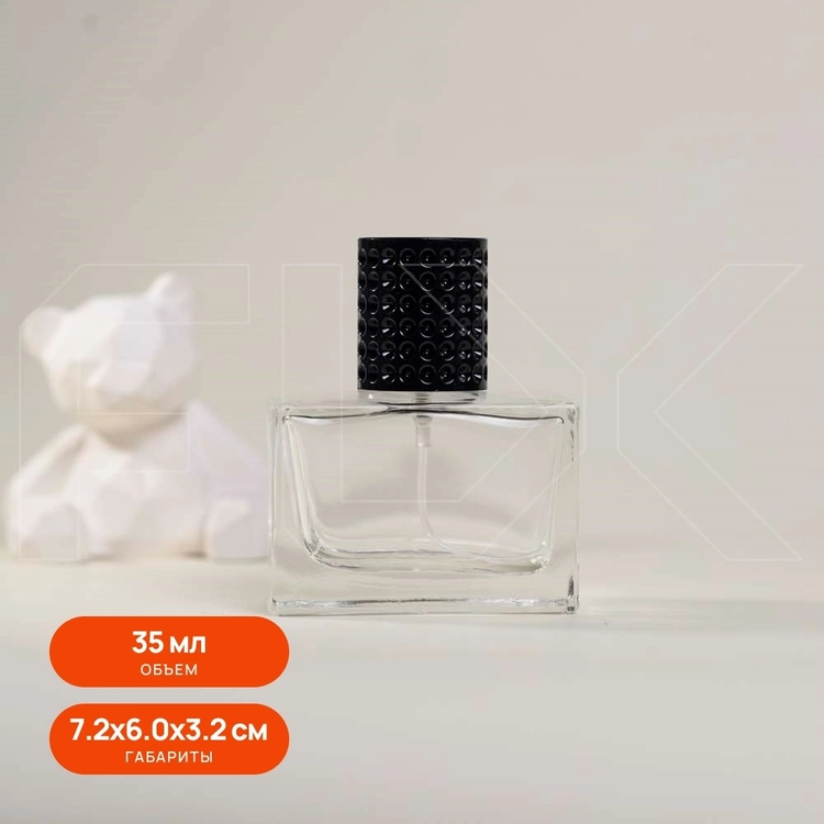 Атомайзер, стекло, 35мл, черная крышка/пластик 0_S265-35 BLACK