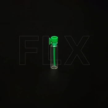 Фиолка 1 мл, прозрачное стекло, зеленая крышка (кратно 100) 0_F001-1 GREEN