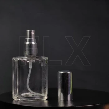 Атомайзер, серебристая крышка и помпа, на защелке, 30мл 0_B013-30 SILVER