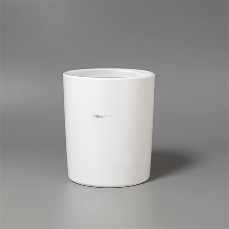 Баночка для свечей белая, бамбуковая крышка, 170 мл W_Z002-170 WHITE