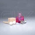 Автофлакон, 7мл, цветное стекло, с деревянными палочками, на прищепке AF033-7:AB