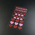 Наклейки с сердечками микс 145х80мм (кратно 10) E600:BY
