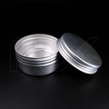 Баночка для свечей, металлическая, с крышкой, 50мл Z006-50 SILVER