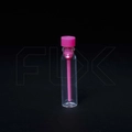 Фиолка 1 мл, прозрачное стекло, розовая крышка (кратно 100) 0_F001-1 PS-RK