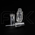 Атомайзер, прозрачное толстое стекло, серебристая крышка, 3,5мл 0_S068-3.5 SILVER
