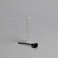 Фиолка, 3мл, прозрачное стекло, черная крышка (кратно 1000) 0_F001-3 BLACK