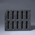 Коробочка с черной вкладкой для 10-ти фиолок на 1 мл, черный 0_K015-135x110x30 (F001)-BLACK