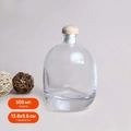 Новинка Флакон для аромадиффузора, 505мл, прозрачный, деревянная пробка 0_D037-505-CLEAR