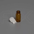 Фиолка 0.5 мл, коричневое стекло, белая крышка (кратно 100) 0_F001-0.5 BROWN