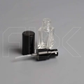 Атомайзер, прозрачное толстое стекло, черная крышка, 3,5мл 0_S068-3.5 BLACK