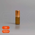 Флакон-роллер 5мл, коричневое стекло со стеклянным роликом (кратно 5) M100-5