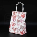 Крафт-пакет с сердечками 15х21 см PR503:CF