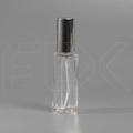 Атомайзер, прозрачное толстое стекло, серебристая крышка, 8,5мл 0_S068-8.5 SILVER