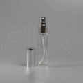 Атомайзер, прозрачное толстое стекло, серебристая крышка, 8,5мл 0_S068-8.5 SILVER