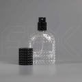 Атомайзер, 26мл, узорное стекло, черная крышка/пластик 0_S012-26 BLACK