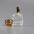 Атомайзер, 26мл, узорное стекло, золотая крышка/пластик 0_S272-26 GOLD