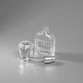 Атомайзер, 26мл, узорное стекло, серебристая крышка/акрил 0_S284-26 SILVER