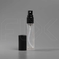 Атомайзер, прозрачное толстое стекло, черная крышка, 8,5мл 0_S068-8.5 BLACK