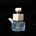 Автофлакон, 9мл, узорное стекло, с деревянными палочками, на прищепке AF003-9:AB